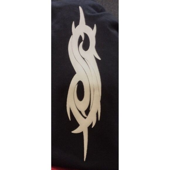 Slipknot Puff Paint Logo Black T-Shirt Men’s Size Large Band Tee Vintage Style - Picture 5 of 5